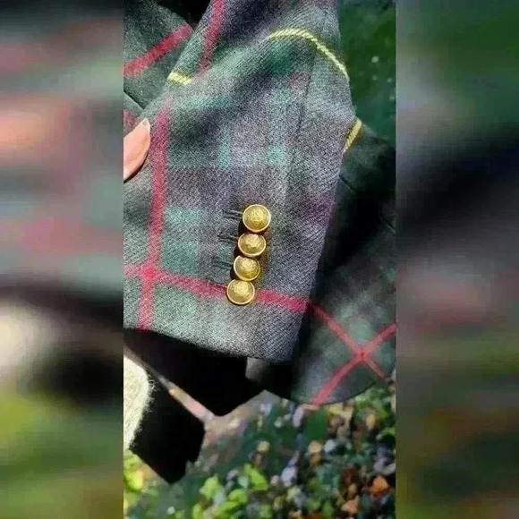 J crew collection green plaid blazer size xs 2 - Picture 10 of 17